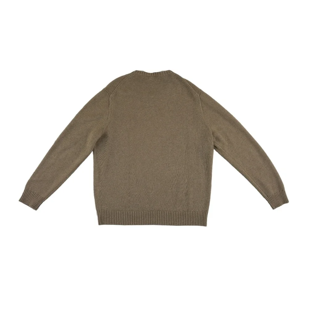 Polo Ralph Lauren Sweater 100% Cotton Men's Size XL‎ Tan Brown Cotton Crewneck